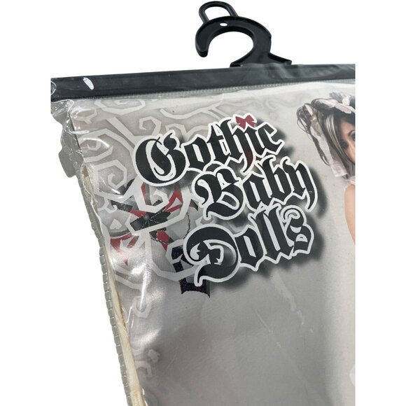 Gothic Baby Dolls Costume Size Large 14-16 Living Fiction Cream Lace Dress NEW - Picture 3 of 9